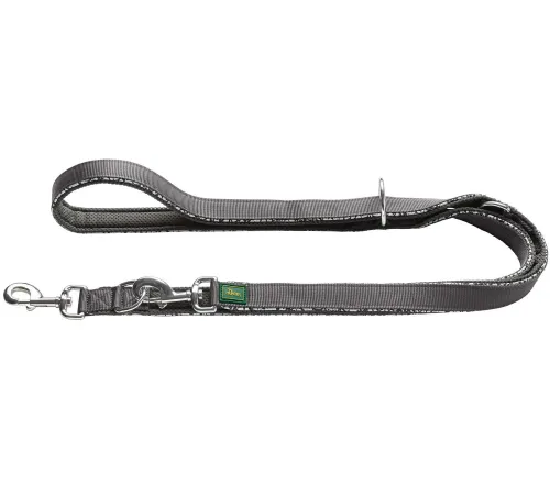 Hunter Поводок T-Leash Divo Reflect, черно-серый, 15/200