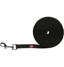 Trixie Поводок тросовый Tracking Leash, черный, S-M: 5 м/15 мм