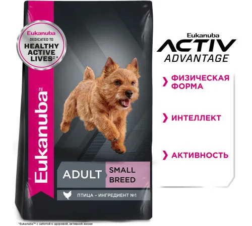 Eukanuba Adult Small Breed (Птица), 800 г