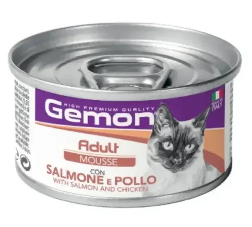 Gemon Cat Adult Mousse (Лосось и курица), 85 г