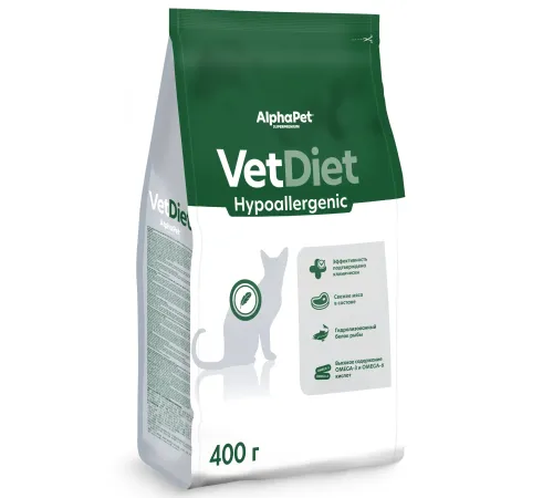 AlphaPet Vet Diet Cat Hypoallergenic, 400 г