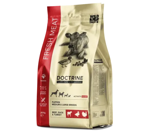 Doctrine Fresh meat Puppy Medium&Maxi (Индейка, говядина, утка), 800 г