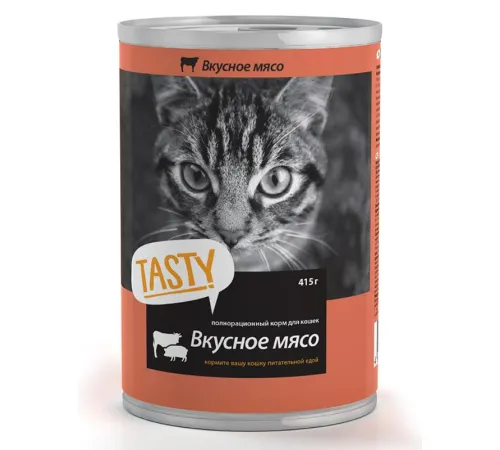 Tasty Мясное ассорти в соусе для кошек, 415 г