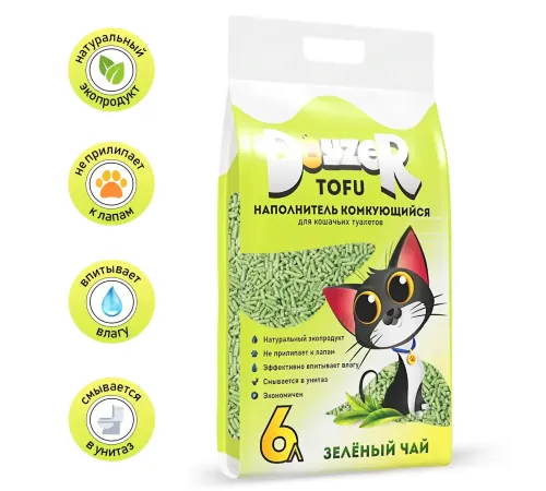 Doyzer Наполнитель TOFU (Зеленый чай), 6 л (2,5 кг)