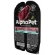 AlphaPet Superpremium Утка и клюква мясные кусочки в соусе для кошек, 80 г