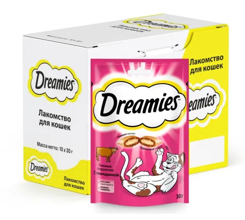 Dreamies Подушечки для кошек с говядиной 60 г
