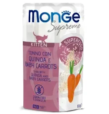Monge Supreme Kitten Пауч из тунца с киноа и мини-морковью, 80 г