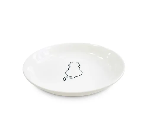 Haisenpet Миска керамическая Кошка, белая, 250 мл