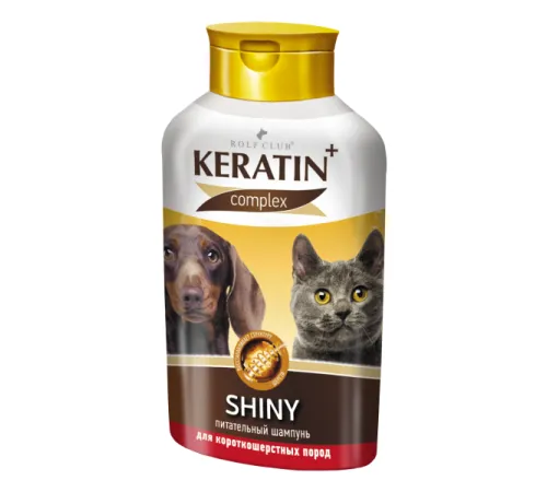 KeratinComplex Shiny Шампунь для короткошерстных кошек и собак, 400 мл
