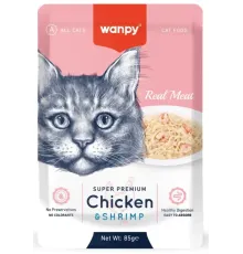 Wanpy Cat Пауч Курица и креветки, 85 г