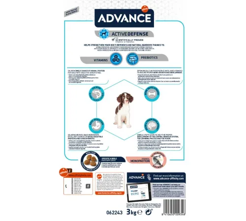 Advance Dog Puppy Sensitive (Лосось), 800 г (УЦЕНКА)