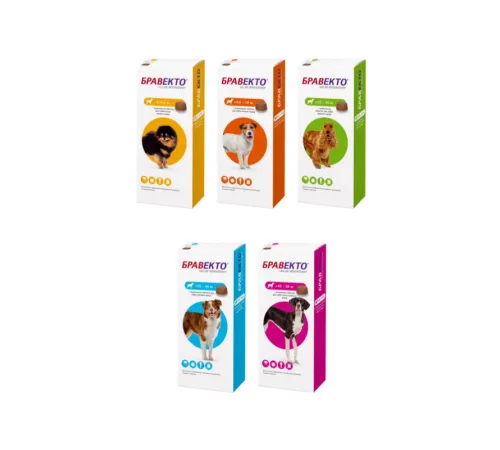 MSD Animal Health жевательные таблетки Bravecto 112,5 мг / 2-4,5 кг