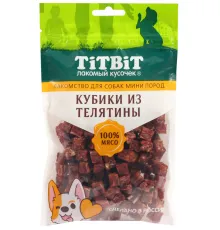 ТИТБИТ Кубики из телятины для собак мини пород, 100 г