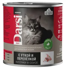 Darsi Консервы для кошек (Утка, перепелка), 250 г