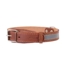 Collar со светоотражающей лентой Brown 25 мм, 38-50 см
