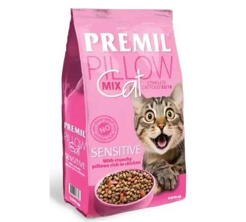 Premil Pillow Mix Sensitive Cat (Курица), 10 кг