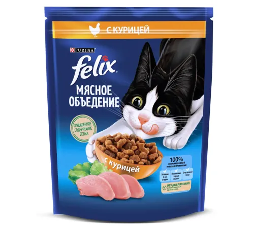 Felix Мясное объедение для взрослых кошек (Курица), 600 г