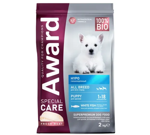Award Special Care Puppy Hypo (Белая рыба), 2 кг