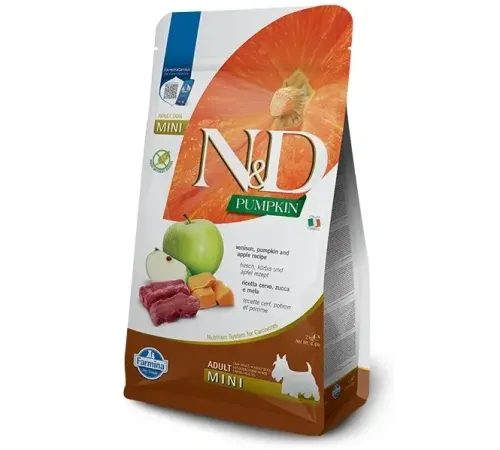 Farmina N&D Pumpkin GF Adult Mini (Тыква, оленина, яблоко), 2 кг