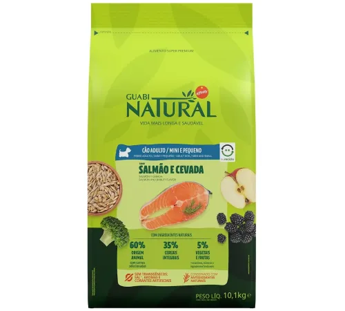 Guabi Natural Dog Adult Mini (Лосось, ячмень), 10,1 кг