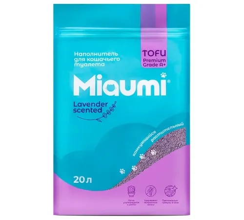 Miaumi Наполнитель TOFU Lavender, 20 л