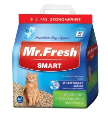 Mr.Fresh Smart Наполнитель для короткошерстных кошек, 4,5 л