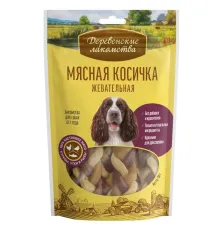 Деревенские лакомства Мясная косичка жевательная, 90 г
