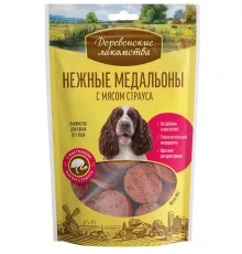 Лакомство: нежные медальоны с мясом страуса, 90 г
