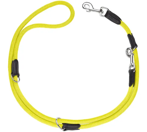 Hunter Поводок T-Leash Freestyle, неоново-желтый, 8/200
