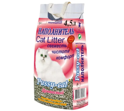 Наполнитель Pussy Cat древесный 4,5 л