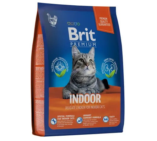 Брит Премиум Cat Indoor (Курица) 800 г