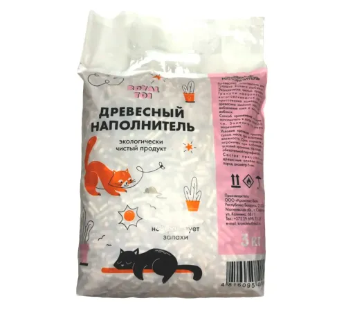 Royal Toi Древесный наполнитель, 3 кг