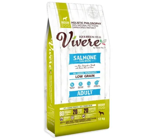 Vivere Dog Adult Medium (Лосось), 3 кг
