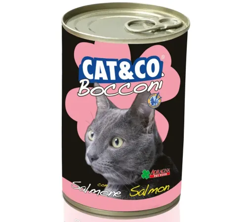 Adragna Cat&Co Кусочки лосося в соусе, 405 г