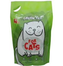 FOR CATS Наполнитель силикагелевый (зеленый чай), 4 л
