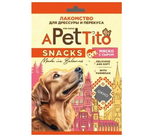 Pet's Brunch APetTito Мяско с сыром для собак, 90 г