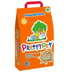 PrettyPet Наполнитель древесный с морковными чипсами, 2 кг (6 л)