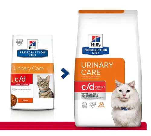 Hill's Prescription Diet c/d Multicare Urinary Stress для кошек, с курицей, 8 кг