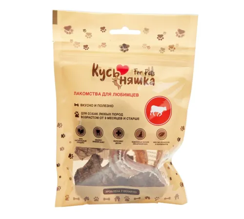Кусьняшка Микс (Легкое говяжье/трахея говяжья), 30 г