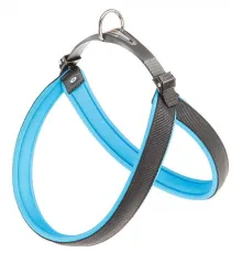 Ferplast Шлея AGILA FLUO 2, синяя, 37-45см/15мм