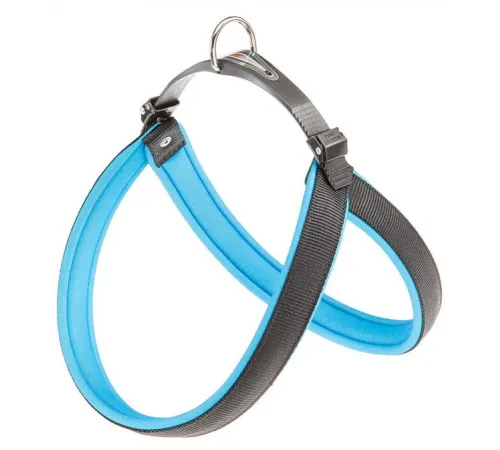 Ferplast Шлея AGILA FLUO 2, синяя, 37-45см/15мм