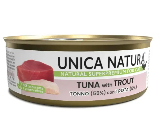 Unica Natura Консерва для кошек (Тунец, форель), 70 г