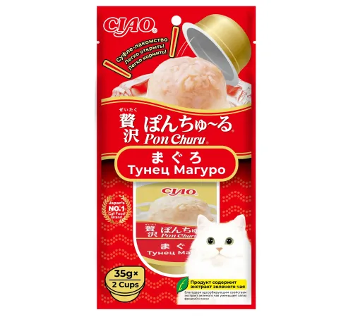 INABA CIAO Pon Churu Суфле-лакомство Тунец Магуро, 35 г х 2 шт