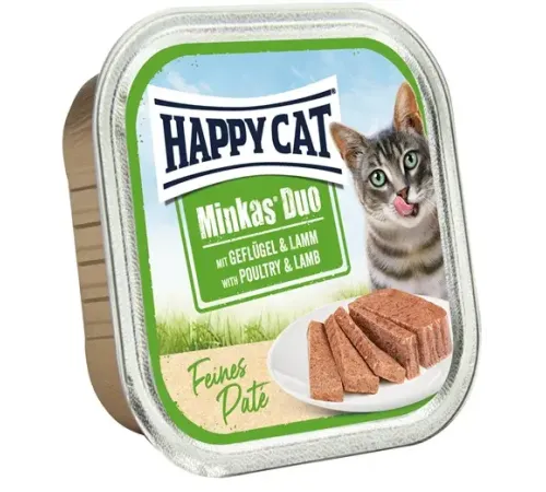 Happy Cat Minkas Duo Паштет (Птица и ягненок), 100 г