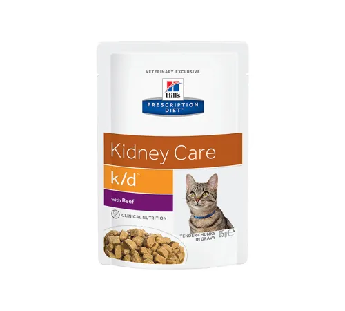 Hill's Prescription Diet k/d Kidney Care для кошек с говядиной, 85 г