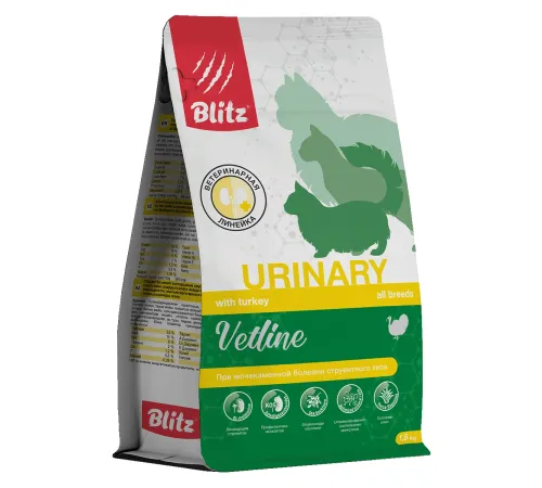 BLITZ Cat Vetline Urinary (Индейка), 400 г