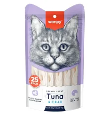 Wanpy Cat Нежное пюре из тунца и краба, 25 шт х 14 г