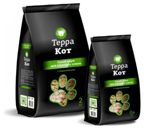 Терра Кот для взрослых кошек (Перепелки), 2 кг