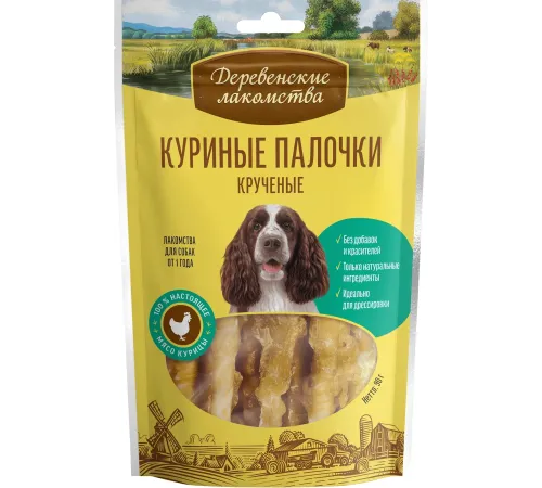 Лакомство: куриные палочки крученые, 90 г
