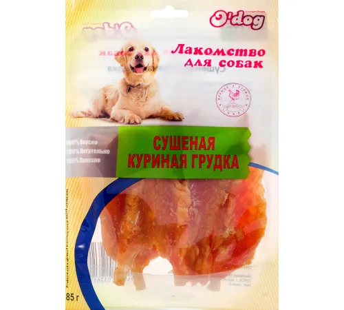 O'dog Лакомство Сушеная куриная грудка, 85 г